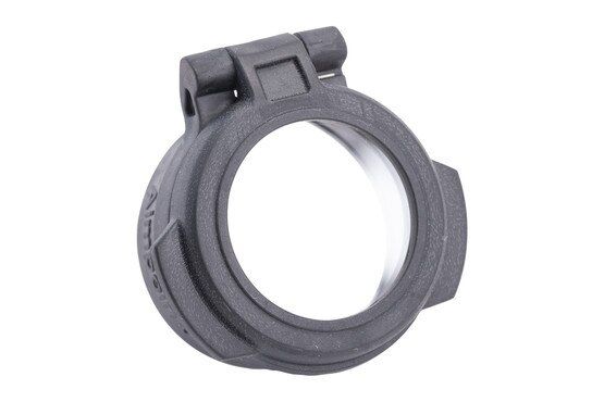 Protective flip-up transparent Aimpoint H34 lens cover.